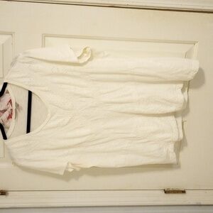 Chico's White Blouse with Eyelet Detail